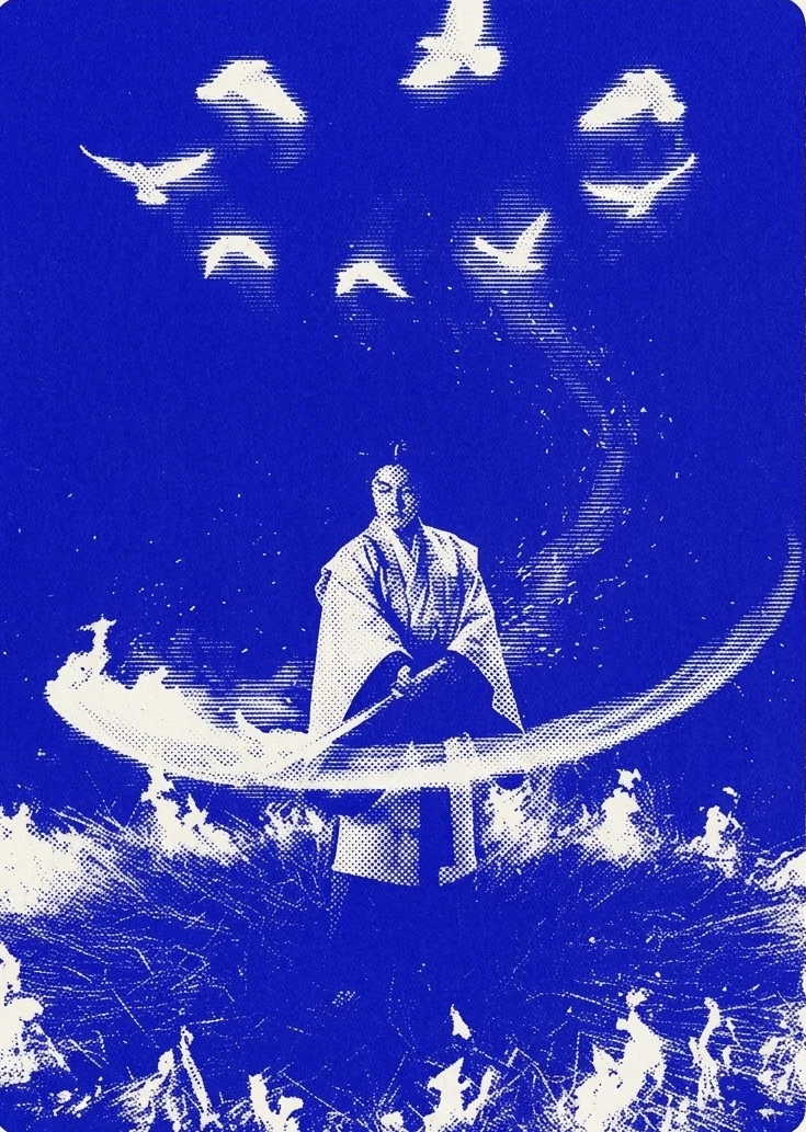 武人と鳥